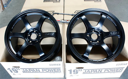 Rays 57DR Semi Black Wheels 19x9.5 35 5x114 G35 G37 Q50 Q60 QX50 QX60