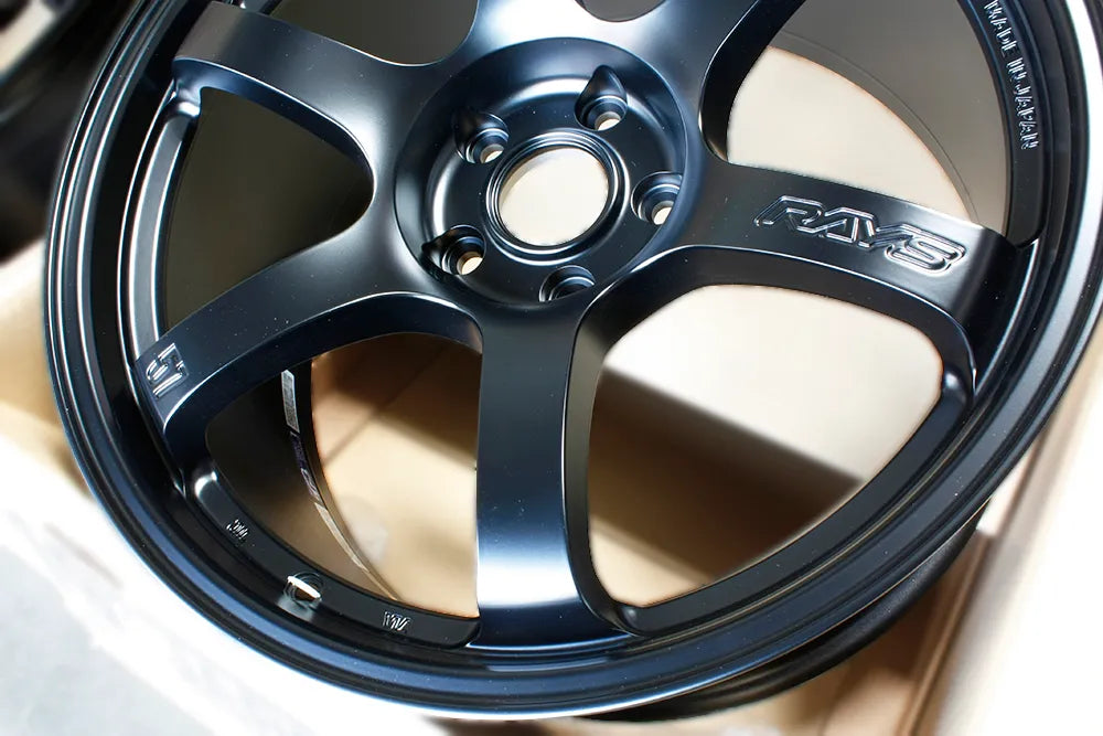 Rays 57DR Semi Gloss Black Wheels 19x9.5 +35 5x114 Tesla Model 3 Y