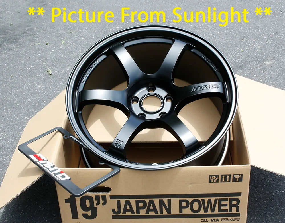 Rays 57DR Semi Gloss Black Wheels 19x9.5 +35 5x114 Tesla Model 3 Y