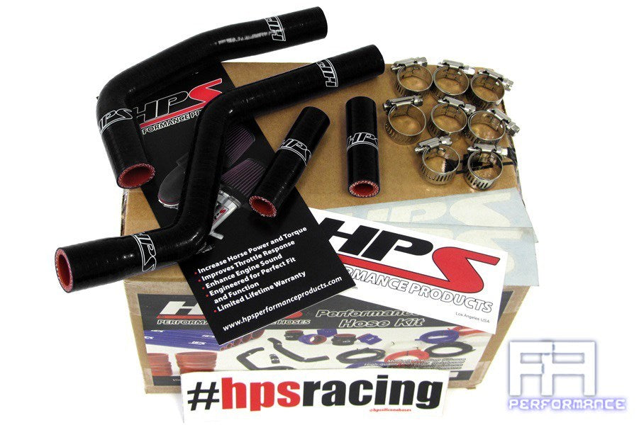 HPS Reinforced Silicone Radiator Coolant Hose Kit For 02-12 Yamaha YZ125 - Black