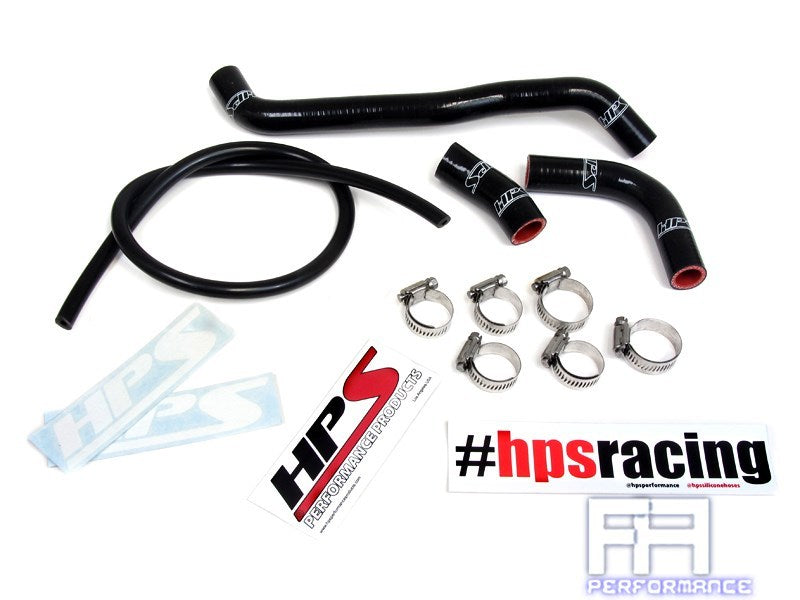 HPS Silicone Radiator Silicone Hose Kit For 00-17 Suzuki DRZ400S DRZ400SM Black