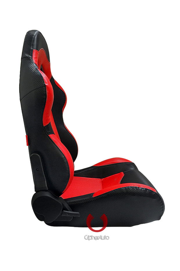 CPA1003 Full Carbon Fiber PU Cipher Auto Racing Seats in Black and Red – Pair - (NEW!)