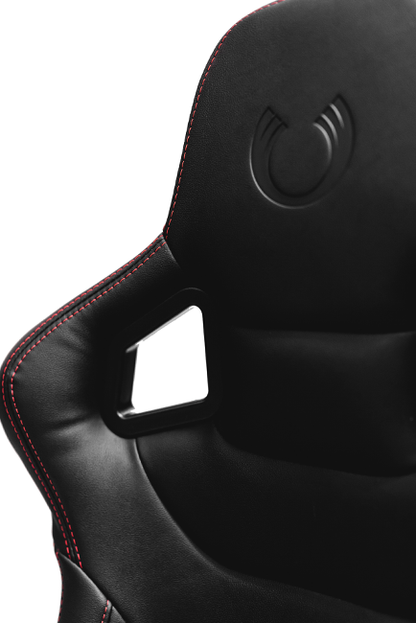 CPA2001 Euro Series All Black PU Leather Red Stitches with Carbon Fiber PU (Sold in Pairs)