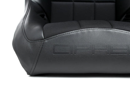 CPA3003 Black Leatherette / Fabric Insert Universal Fixed Bucket Suspension / Jeep Seats