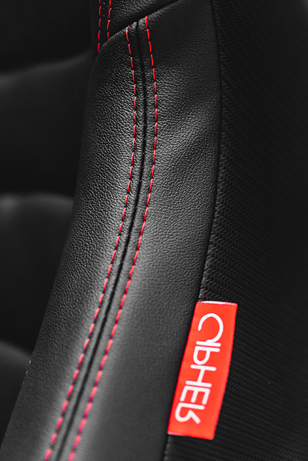 CPA2001 Euro Series All Black PU Leather Red Stitches with Carbon Fiber PU (Sold in Pairs)