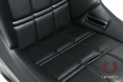 CPA3003 Black Leatherette Universal Fixed Bucket Suspension / Jeep Seats