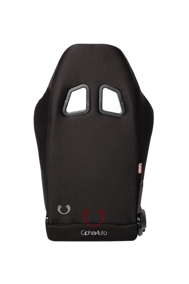 CPA1007 Wide Version/Black Premium Cloth w/ Carbon Fabric Patch Cipher Racing Seats (Sold in Pairs)