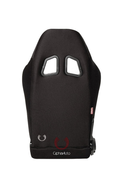 CPA1007 Wide Version/Black Premium Cloth w/ Carbon Fabric Patch Cipher Racing Seats (Sold in Pairs)