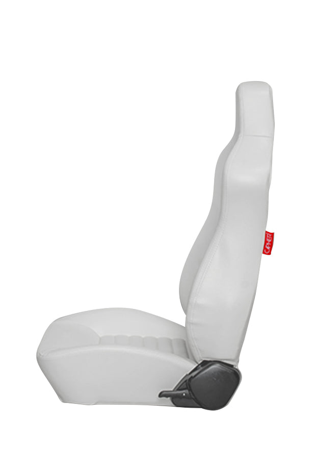 CPA3001 White Leatherette Universal Suspension / Jeep Seats - Pair