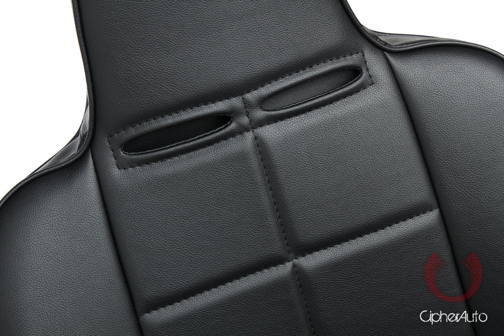 CPA3004 Black Leatherette Universal Fixed Bucket Suspension / Jeep Seats