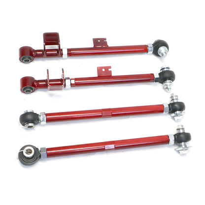 Godspeed 4pc Complete Rear Lateral Link Arm for Subaru Impreza WRX 98-07 Red