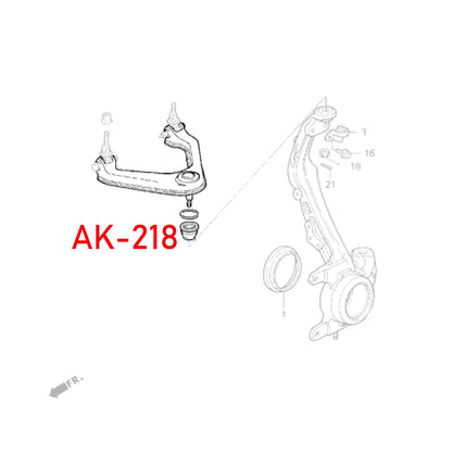 Godspeed 2pc Front Upper Camber Control Arm for Honda Prelude 92-96 BA8-9 BB1-4