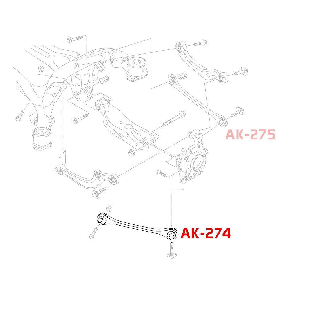 Godspeed 4pc Rear Lateral +Toe Arm for A5 S5 RS5 F5 18-22 A4 S4 Allroad B9 17-22