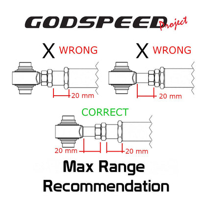 Godspeed 2pc Rear Upper Camber Arm for Volvo V70 08-10, V60 14-18, S60 11-18