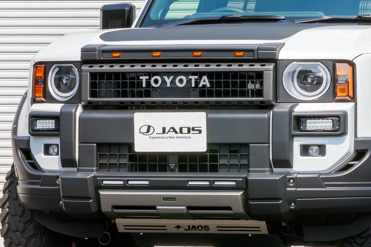 Jaos Front Bumper Corner Garnish for Toyota LC250 Land Cruiser 24+ (Matte Black)