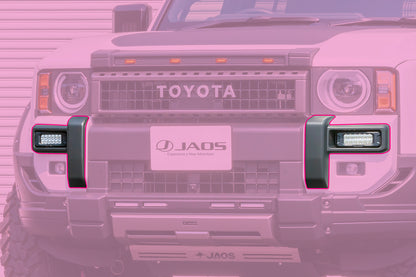 Jaos Front Bumper Corner Garnish for Toyota LC250 Land Cruiser 24+ (Matte Black)