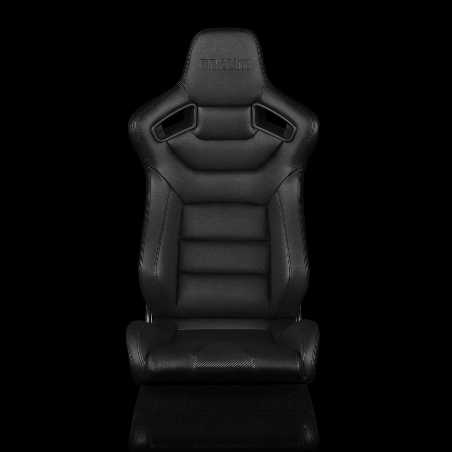 Braum Racing Elite Series Fixed Back Racing Seat Black Leatherette - Single