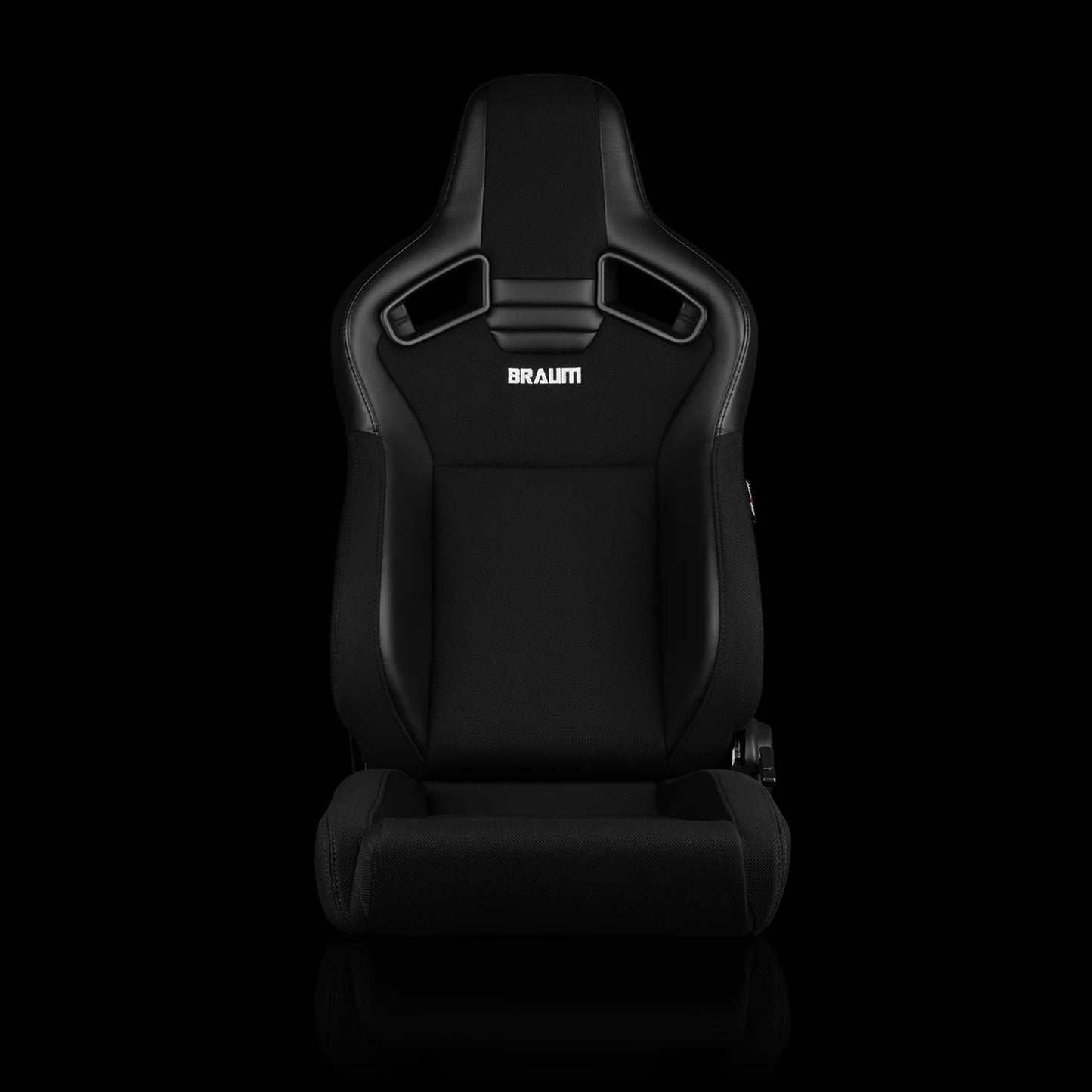 Braum Racing ELITE V2 Series *Low Bolster* (Black PU / Black Polo) Sport Reclinable Seats