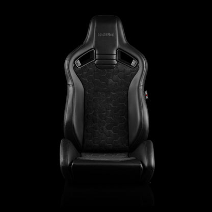 Braum Racing ELITE V2 Series  (Black | Honeycomb | Grey Stitching) Sport Reclinable Seats