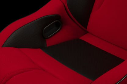 Braum Racing Elite-R Series Reclining Racing Seats  (Red Cloth Black Trim)