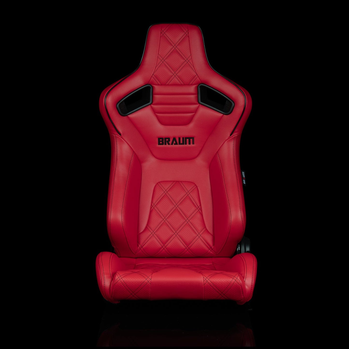 Braum Racing Elite-X SERIES Reclining Racing Seats Red Diamond Leatherette-PAIR