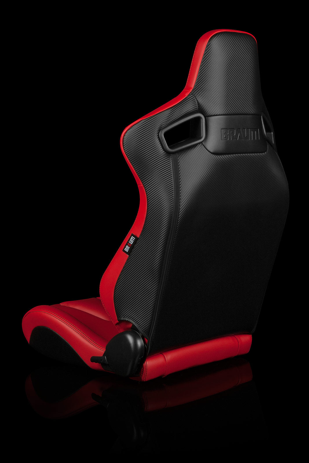 Braum Racing Elite-X SERIES Reclining Racing Seats Red Diamond Leatherette-PAIR