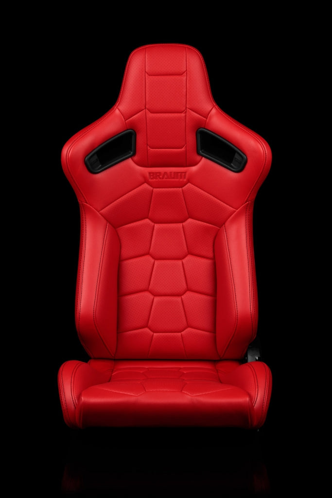 Braum Racing Elite-X SERIES Reclining Racing Seats Red Komodo Edition-PAIR