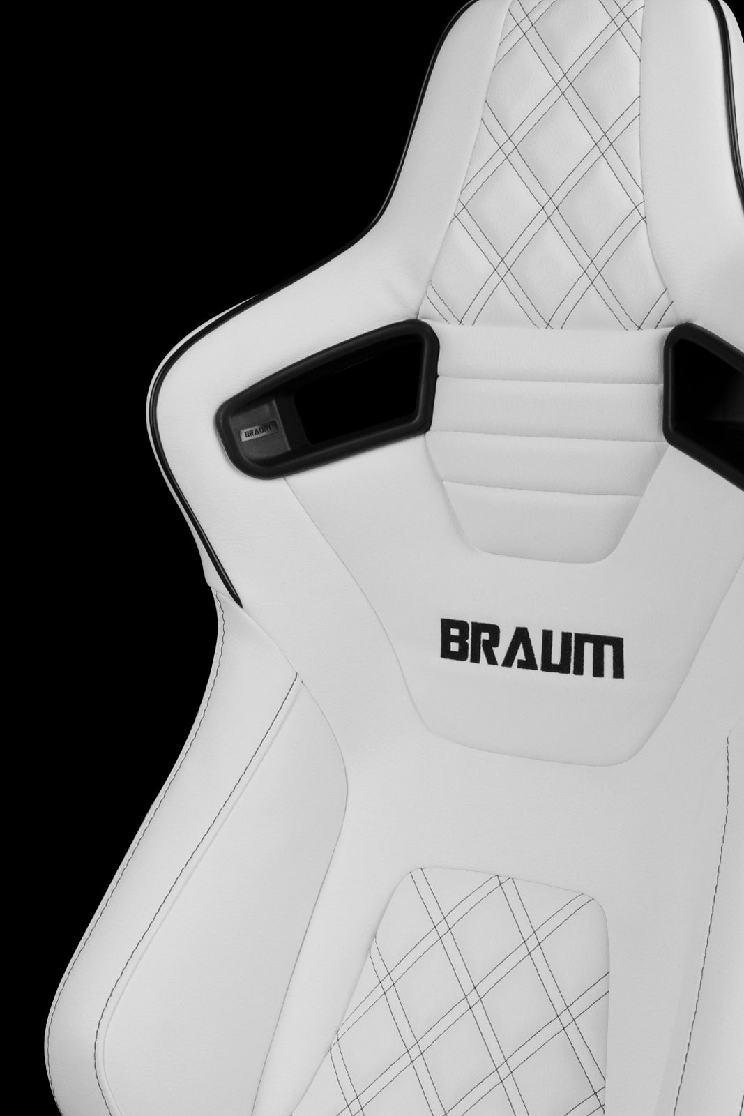 Braum Racing Elite-X SERIES Reclining Racing Seats White Diamond Leatherette-PAIR