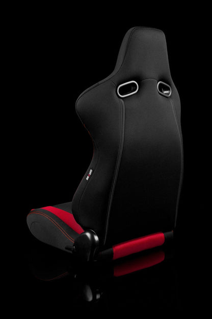 Braum Racing Venom Series Reclining Racing Seats (Red Cloth | Red Stitching)