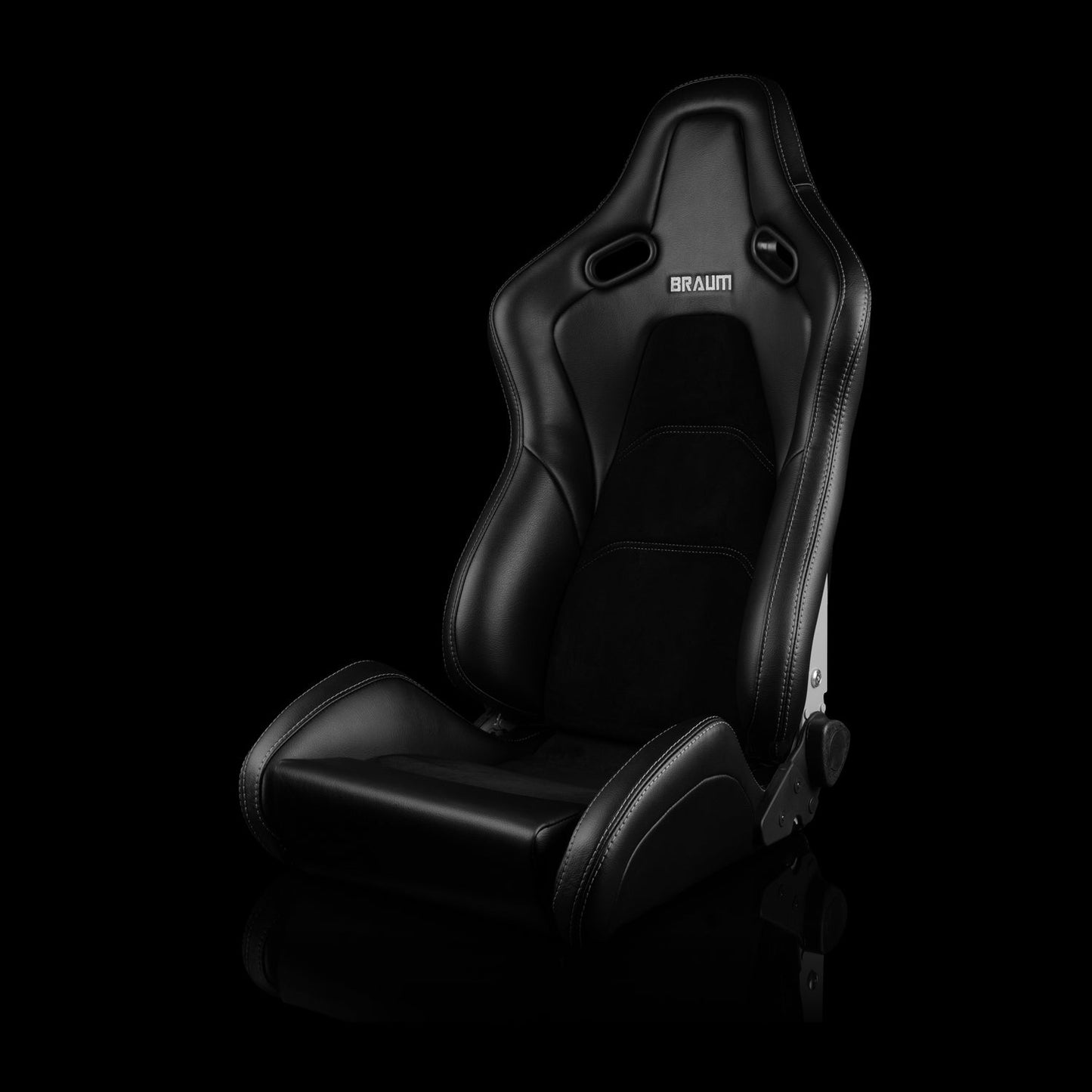 FALCON-S2 Series Reclinable Composite Seats (Black Alcantara | Black Stitching)