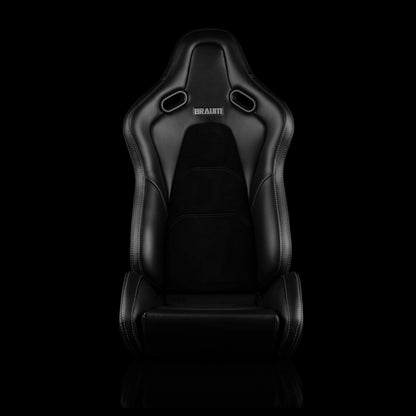 FALCON-S2 Series Reclinable Composite Seats (Black Alcantara | Black Stitching)