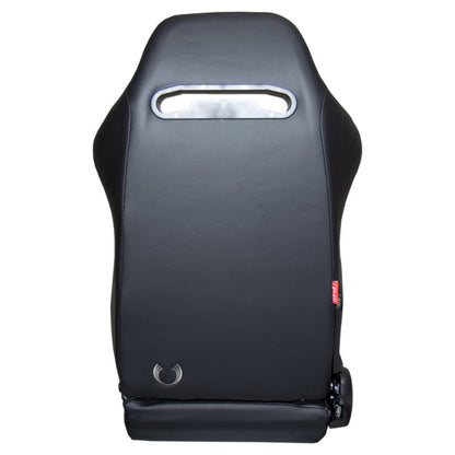 CPA1075 Black Leatherette With Micro Suede inserts W/ Red Accents Universal Racing Seats (Sold in Pairs)