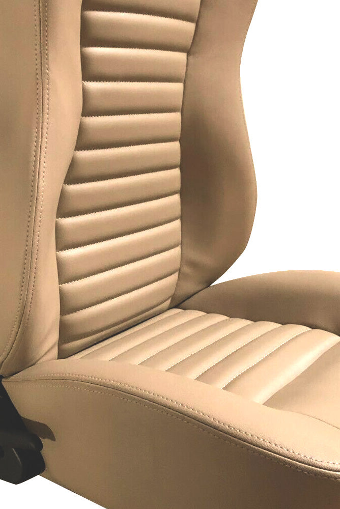 CPA3001 Beige Leatherette Universal Suspension / Jeep Seats - Pair