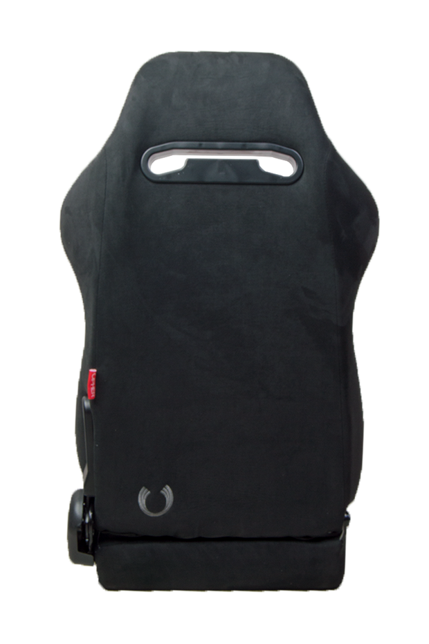 CPA1075 Black Suede With Red Piping Universal Racing Seats (Sold in Pairs)