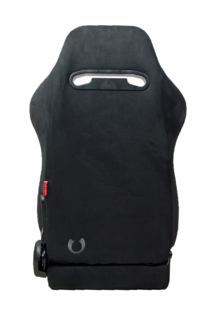 CPA1075 Black Suede With Red Piping Universal Racing Seats (Sold in Pairs)