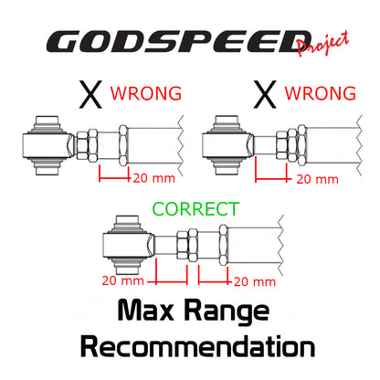 Godspeed MAZDA CX-7 (ER) 07-12 Adjustable Camber Rear Upper Arms *SPHERICAL BEARINGS*