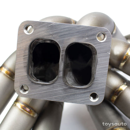 Rev9 HP Equal Length *Divid T4 Turbo Manifold for 2JZGE 2JZ-GE Supra IS300 SC300