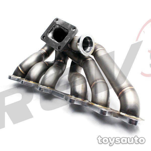 Rev9 HP Equal Length Top Mount T4 Turbo Manifold 50mm Vband WG for Supra 2JZGTE