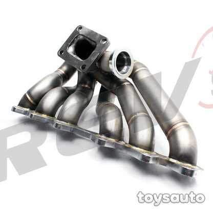 Rev9 HP Equal Length Top Mount T4 Turbo Manifold 50mm Vband WG for Supra 2JZGTE