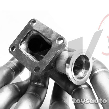 Rev9 HP Equal Length Top Mount T4 Turbo Manifold 50mm Vband WG for Supra 2JZGTE