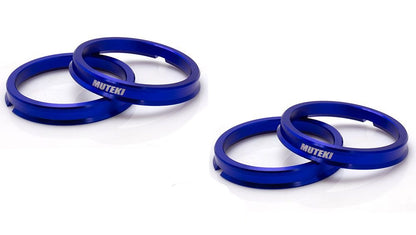 4pc Aluminum **Blue** Muteki Hub Centric Ring 73-66.5, OD = 73mm to ID = 66.5mm
