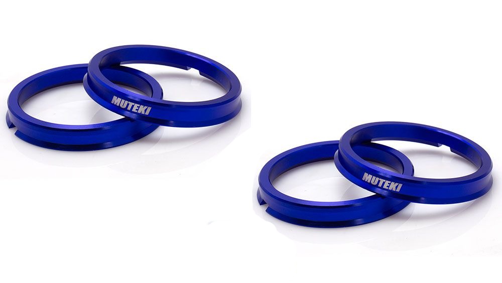 4pc Aluminum **Blue** Muteki Hub Centric Ring 73-67, OD = 73mm to ID = 67mm
