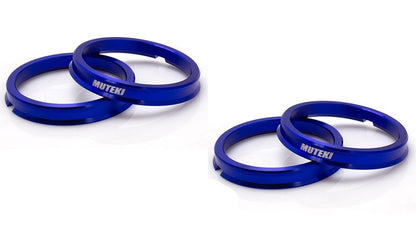 4pc Aluminum Blue Muteki Hub Centric Ring 73-64 & 73-70 S2000, NSX 91-05