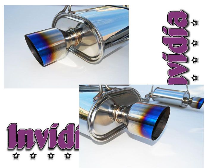 INVIDIA Q300 Dual 1 layer Titanium Burnt Tip Catback Exhaust for S2000 00-09