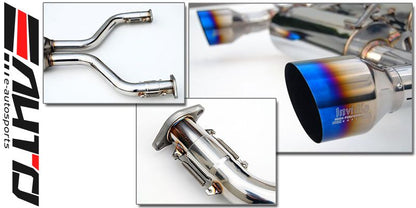 INVIDIA GEMINI Dual 1 layer Titanium Burnt Tip Catback Exhaust for 350Z 03-08