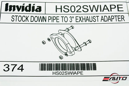 INVIDIA OEM 2.5" Pipe to 3" Exhaust Adapter for WRX STi Legacy Forester