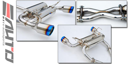 INVIDIA GEMINI Dual Roll Titanium Burnt Tip Catback Exhaust for G35 Coupe 03-07