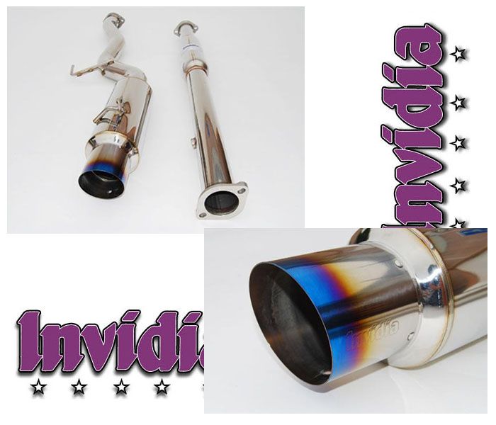 INVIDIA N1 Titanium Burnt Tip Catback Exhaust Evolution VIII IX 8 9 w/ Resonator