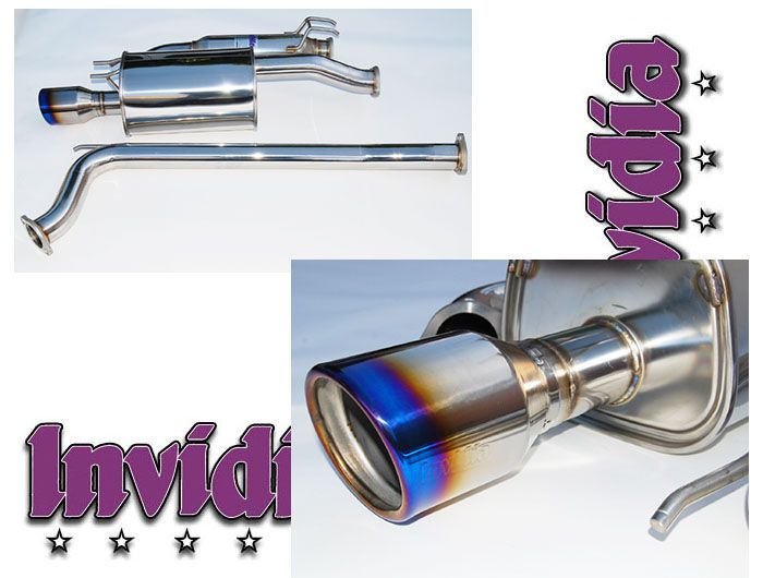 INVIDIA Q300 Roll Titanium Burnt Tip Catback Exhaust for Civic *SI Coupe 06-11*