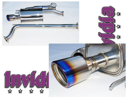 INVIDIA Q300 Roll Titanium Burnt Tip Catback Exhaust for Civic *SI Coupe 06-11*